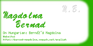 magdolna bernad business card